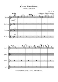 Come Thou Fount - Flute Quartet/Flute Choir